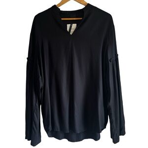 NWT ASOS bell sleeve oversized tunic blouse size S black lightweight new